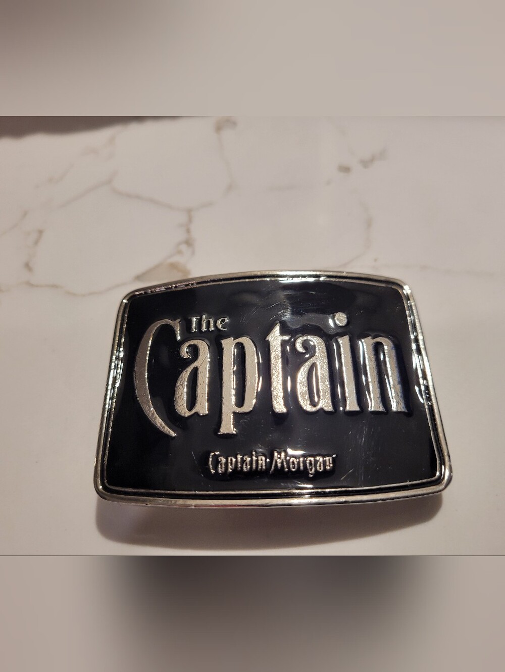 Captain Morgan Black & Silver Belt Buckle
